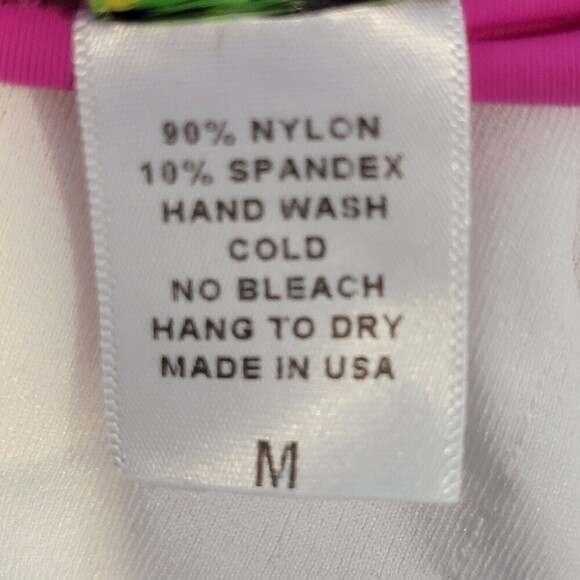 Kortni Jeane Pink Squared Up Swim Bathing Suit Top Size M High Neck Wireless - Picture 6 of 8